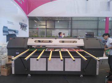 الصين 3.2 متر إبسون DX7 الطباعة رئيس الأشعة فوق البنفسجية طابعة مسطحة تعمل باللمس كشك المزود
